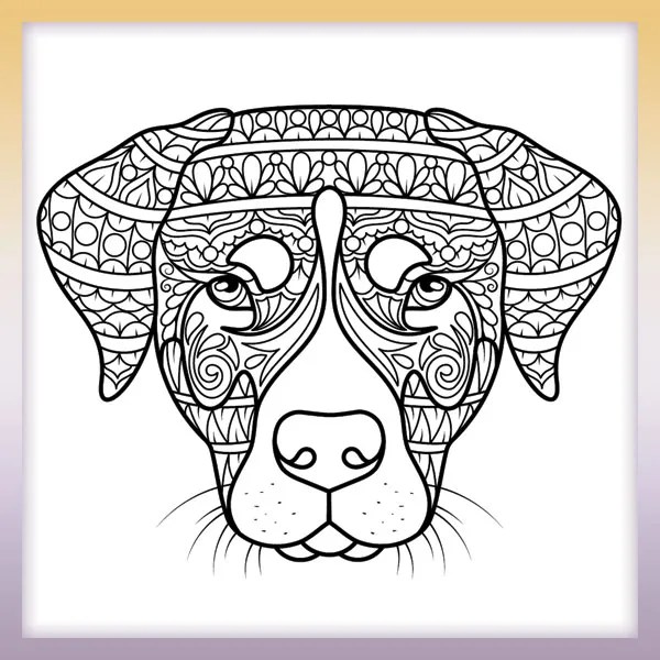 Dog Mandala Coloring Pages