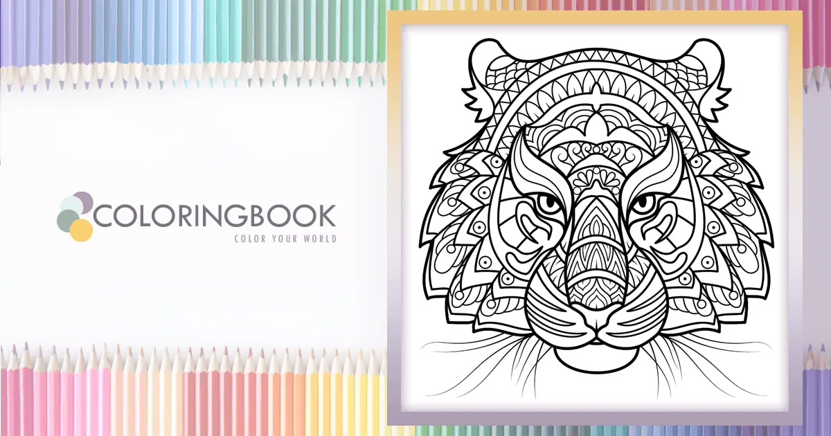 Mandala Tiger Coloringbook.pics