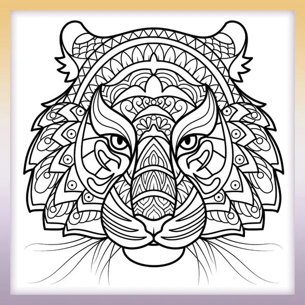Tiger Mandala Coloring Pages
