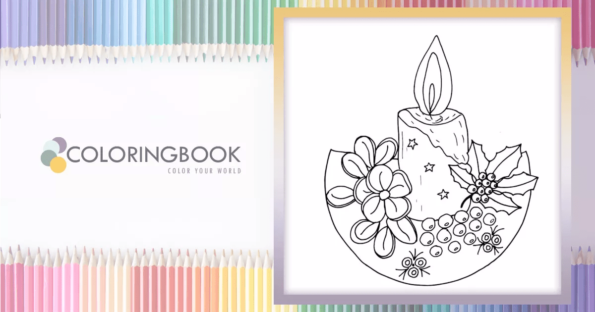 Advent candle – Coloringbook.pics