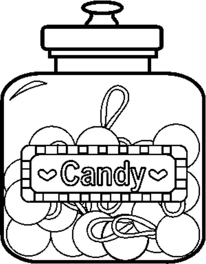 Candy Jar Coloring Page