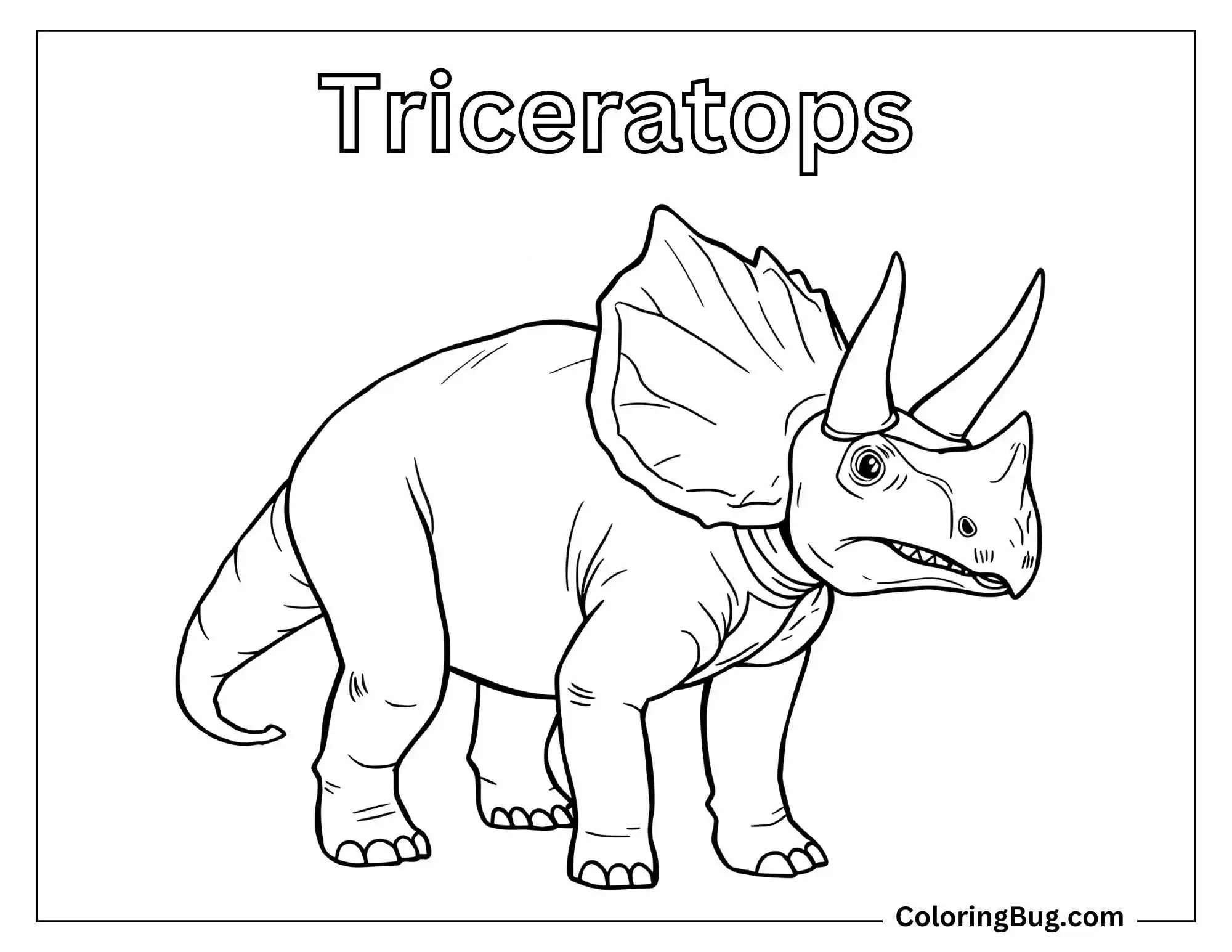 22 Triceratops Coloring Pages (Free Printable PDFs)
