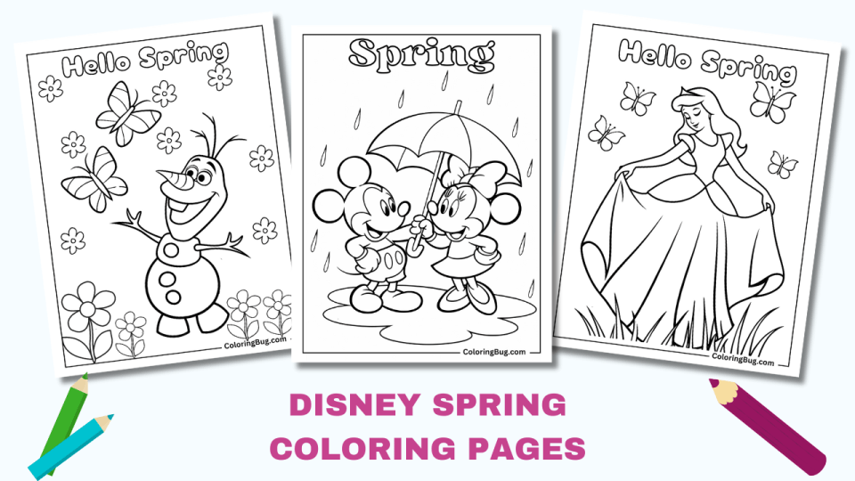 30 Disney Spring Coloring Pages (Free Printable PDFs)