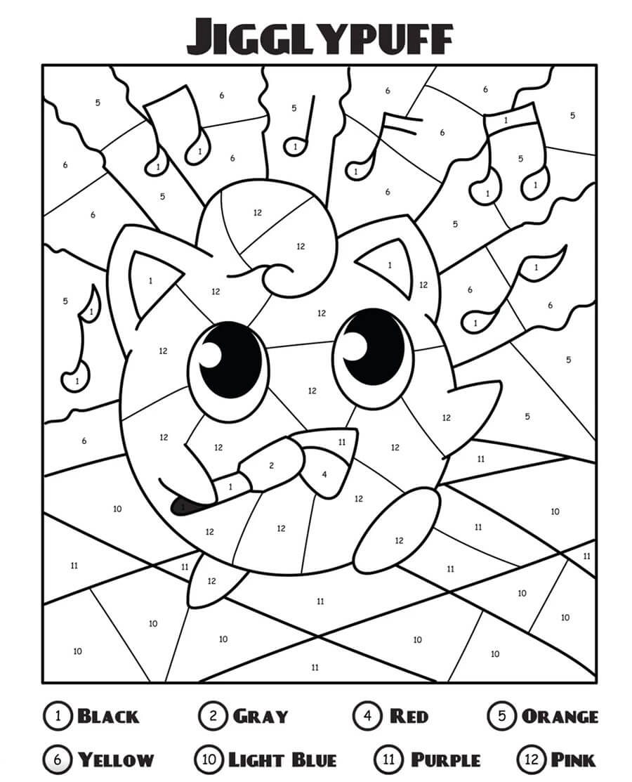 Pokemon Color by Number