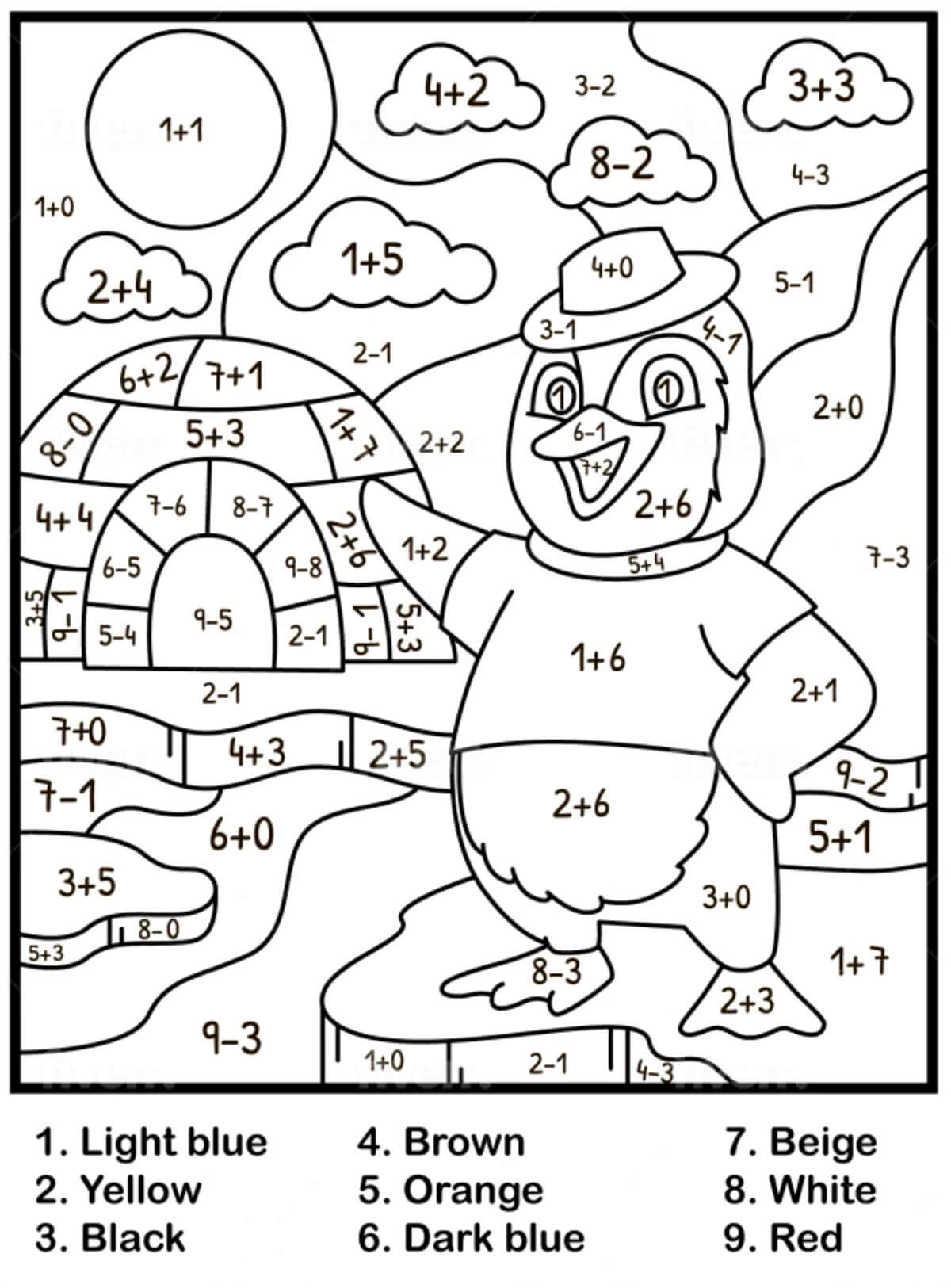 Chicken Coloring by Simple Math Download, Print Now!