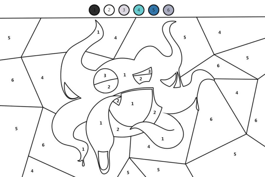 Simple Roblox Doors Color by Number Download, Print Now!