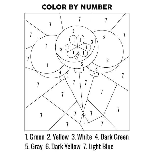 Free St. Patrick's Day Color By Number Download, Print Now!