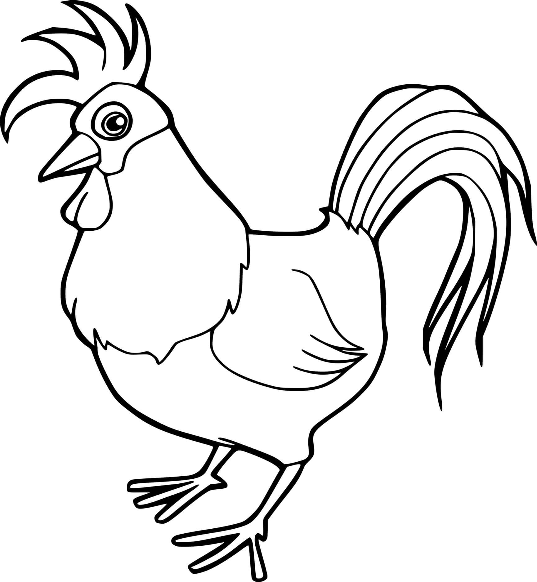 Cute Cartoon Chicken Coloring Pages Coloring Cool