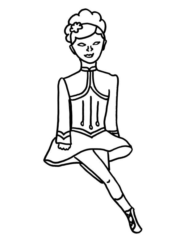 Irish Dancer Coloring Pages - Coloring Cool
