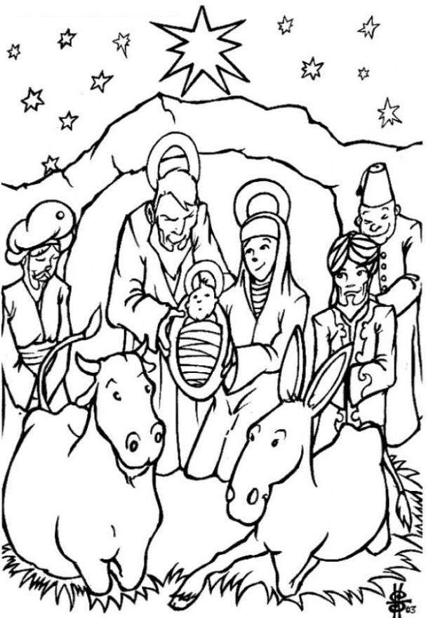 Baby Jesus Coloring Pages - Coloring Cool
