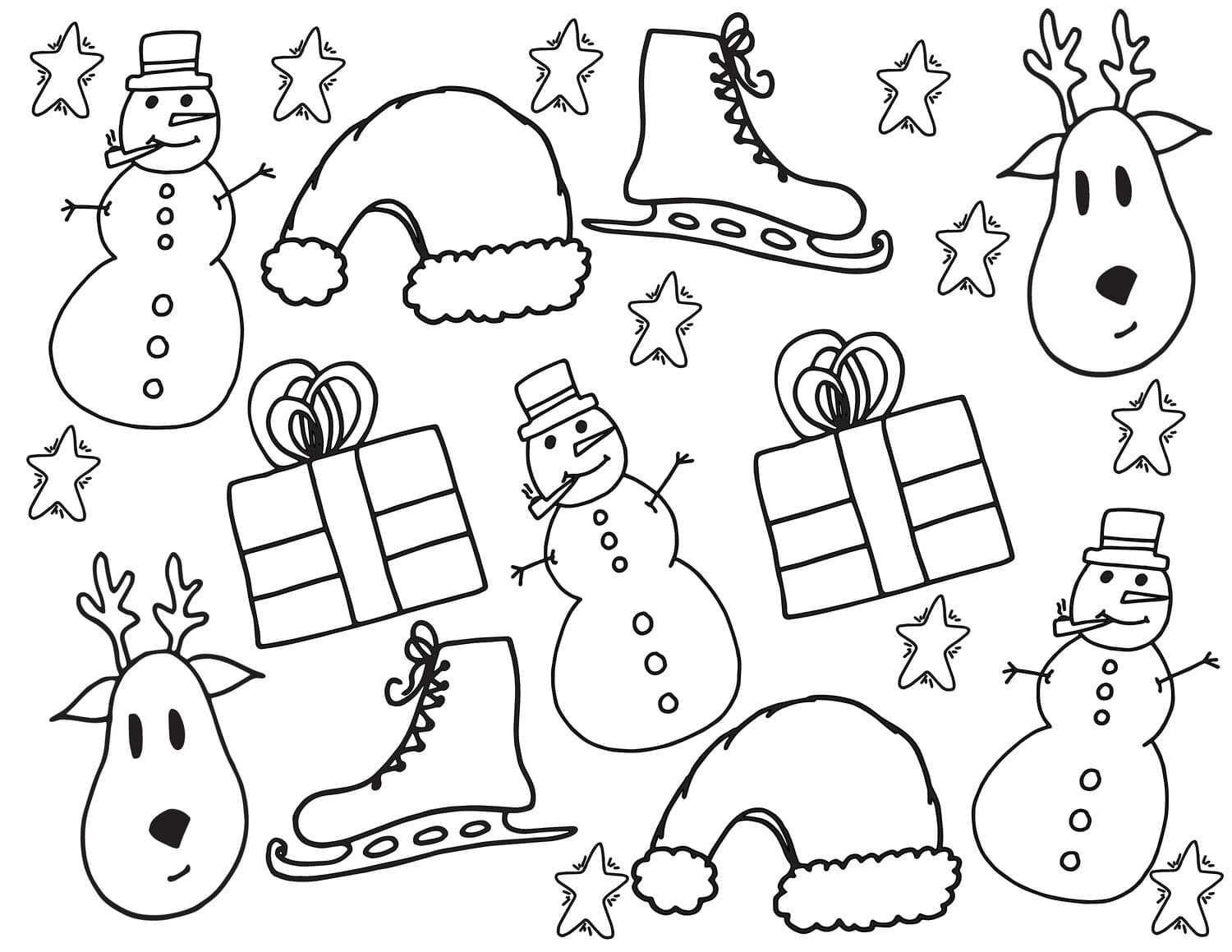 Christmas Symbols Coloring Pages Coloring Cool