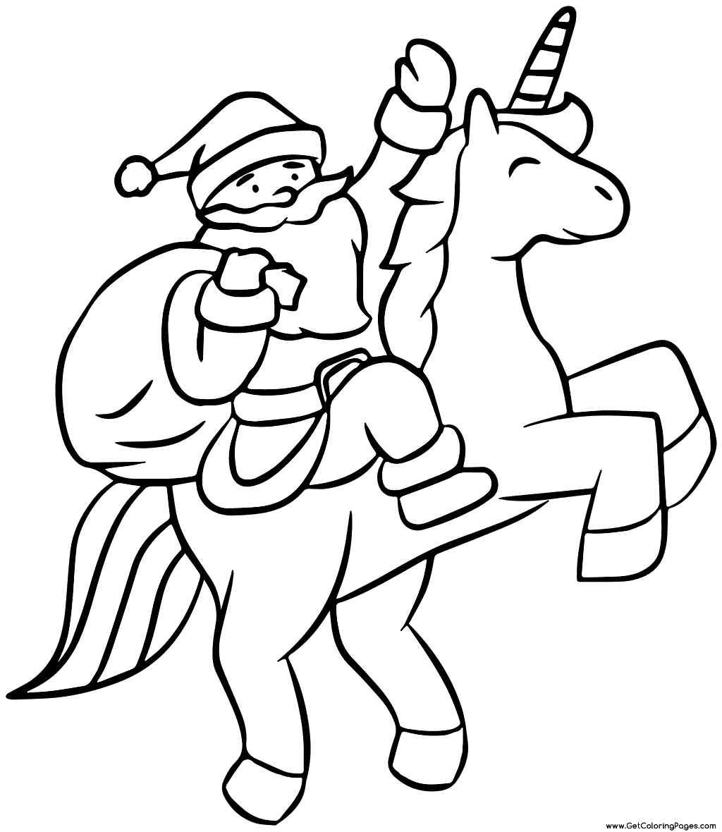 Christmas Unicorn Coloring Pages Coloring Cool