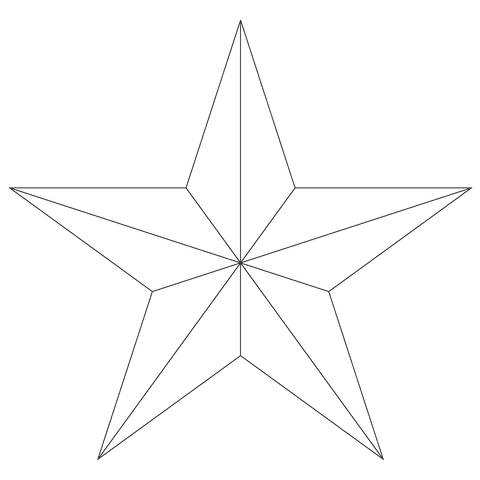 Five Point Star Free Coloring Pages - Coloring Cool