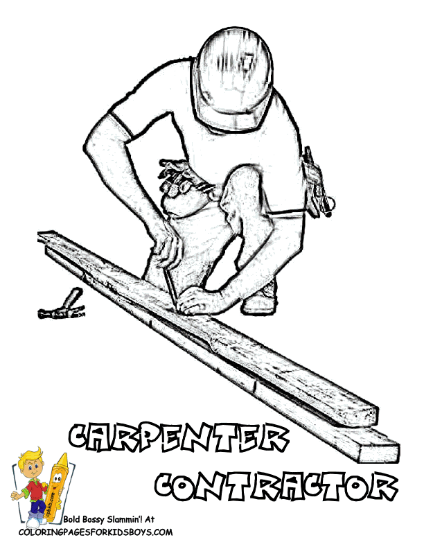 Construction Worker Coloring Pages Coloring Cool