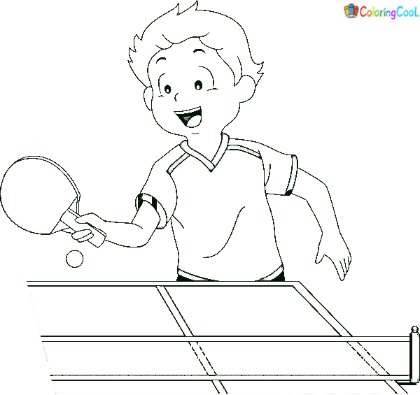 Table Tennis Coloring Pages Coloring Cool