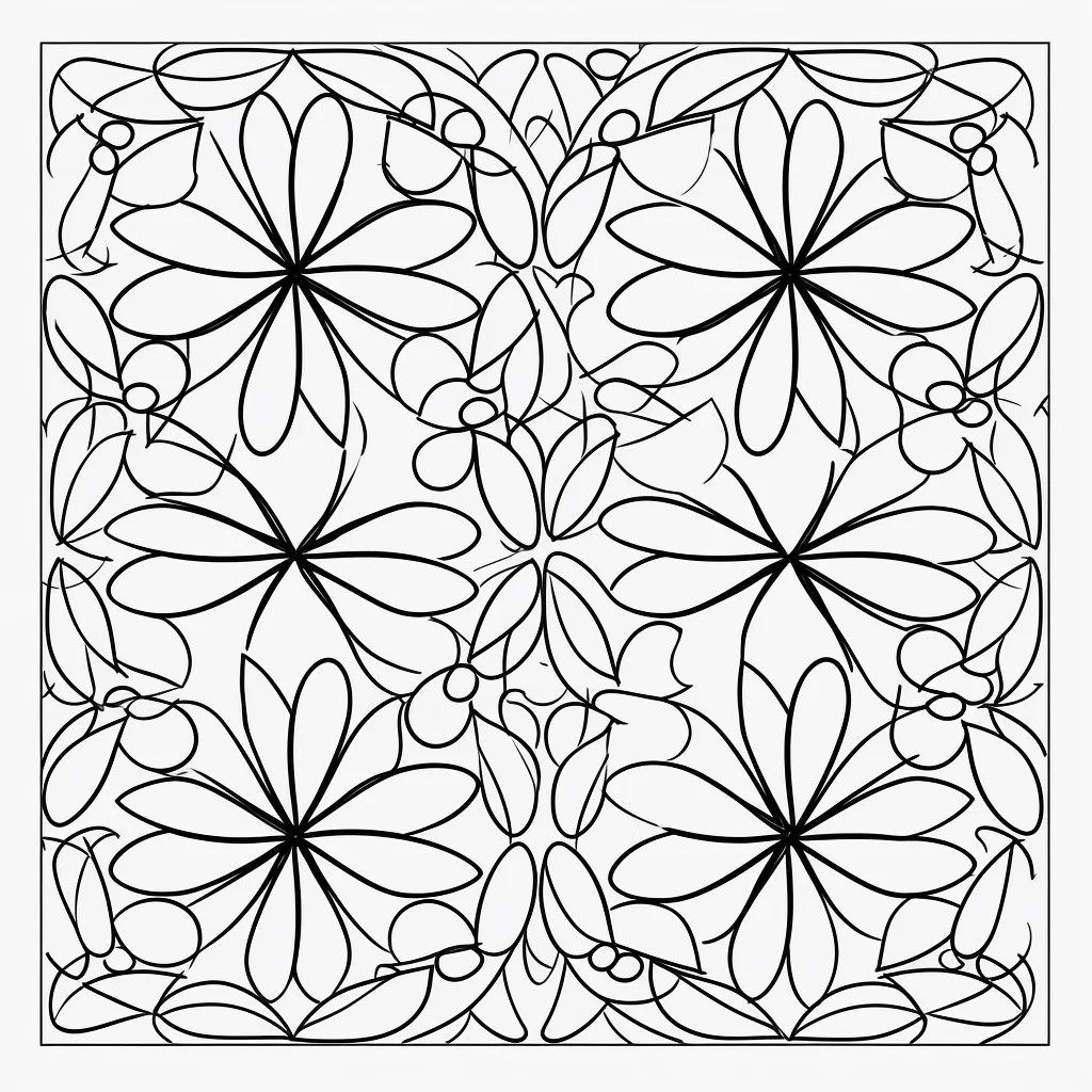 Flower pattern coloring pages - Coloring corner