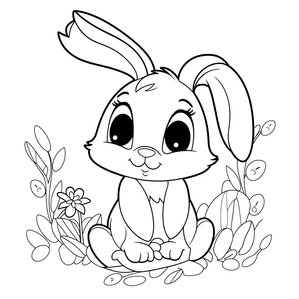 Rabbit coloring pages Coloring corner