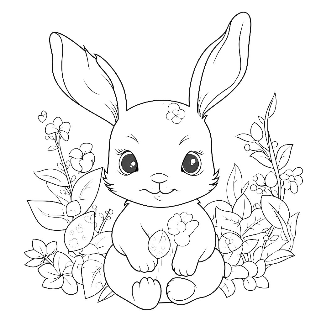 Rabbit coloring pages Coloring corner