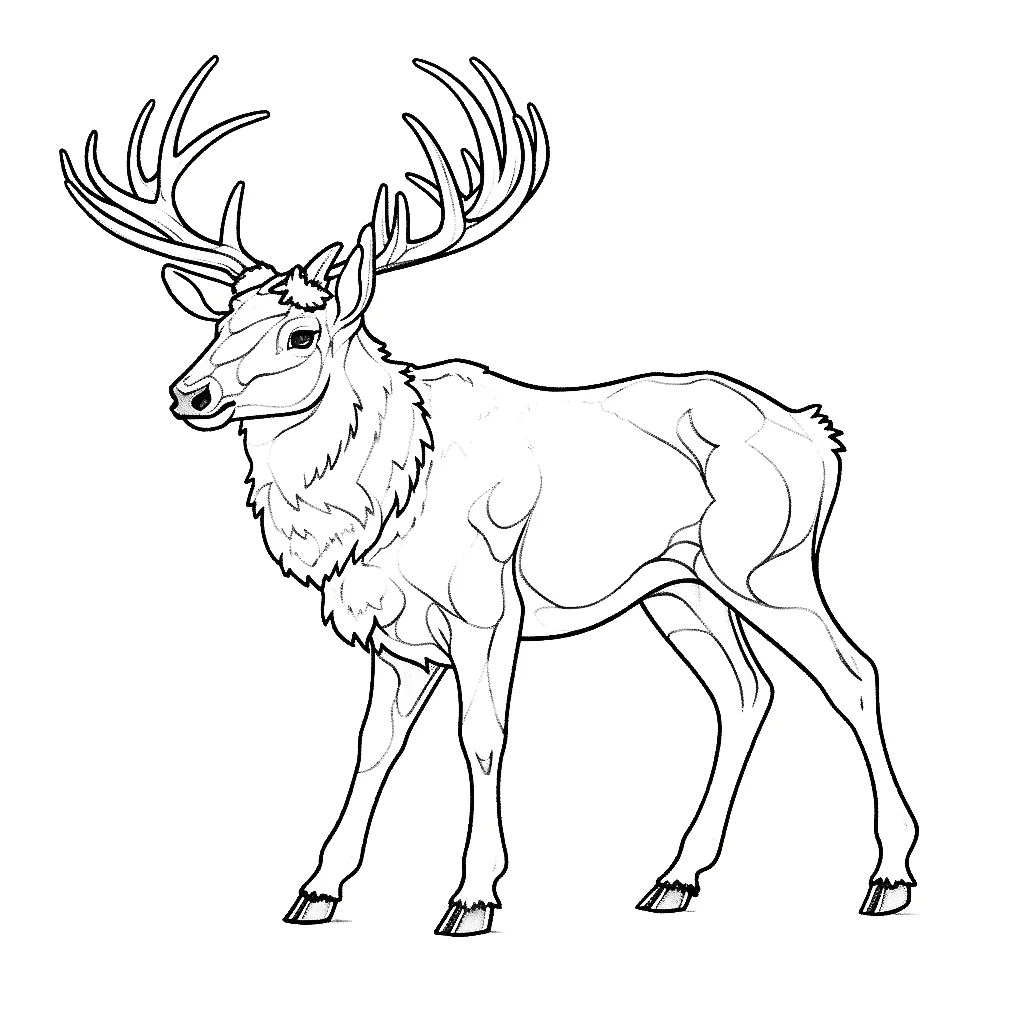 Caribou coloring pages Coloring corner