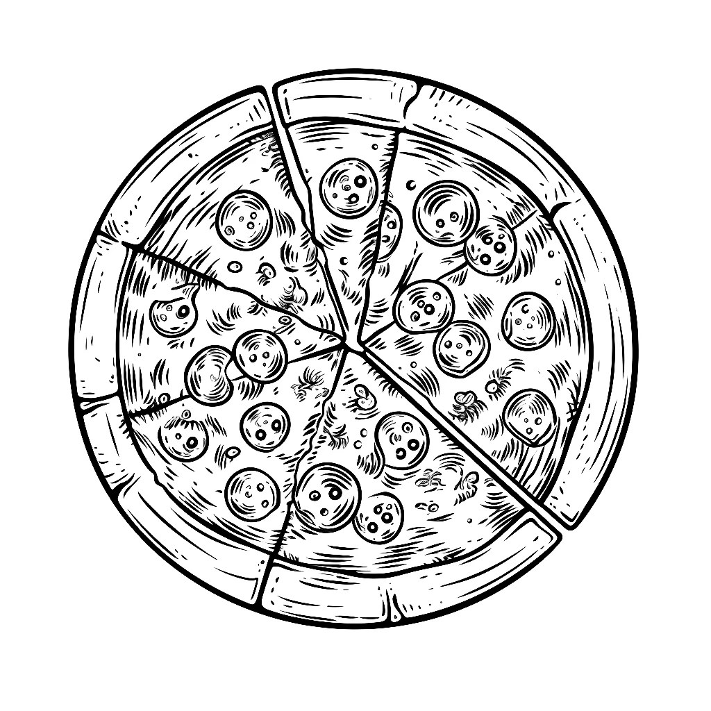 Pizza coloring page Coloring corner