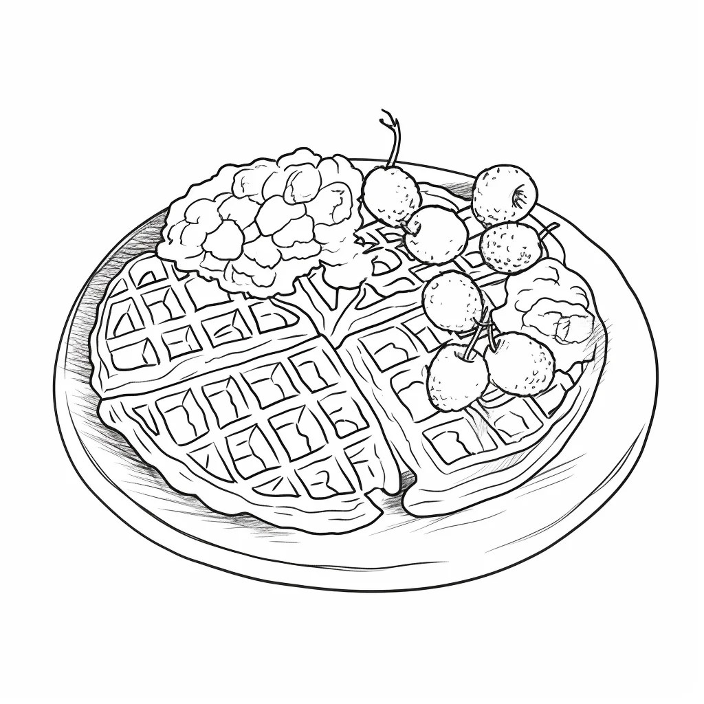 Waffles coloring page Coloring corner