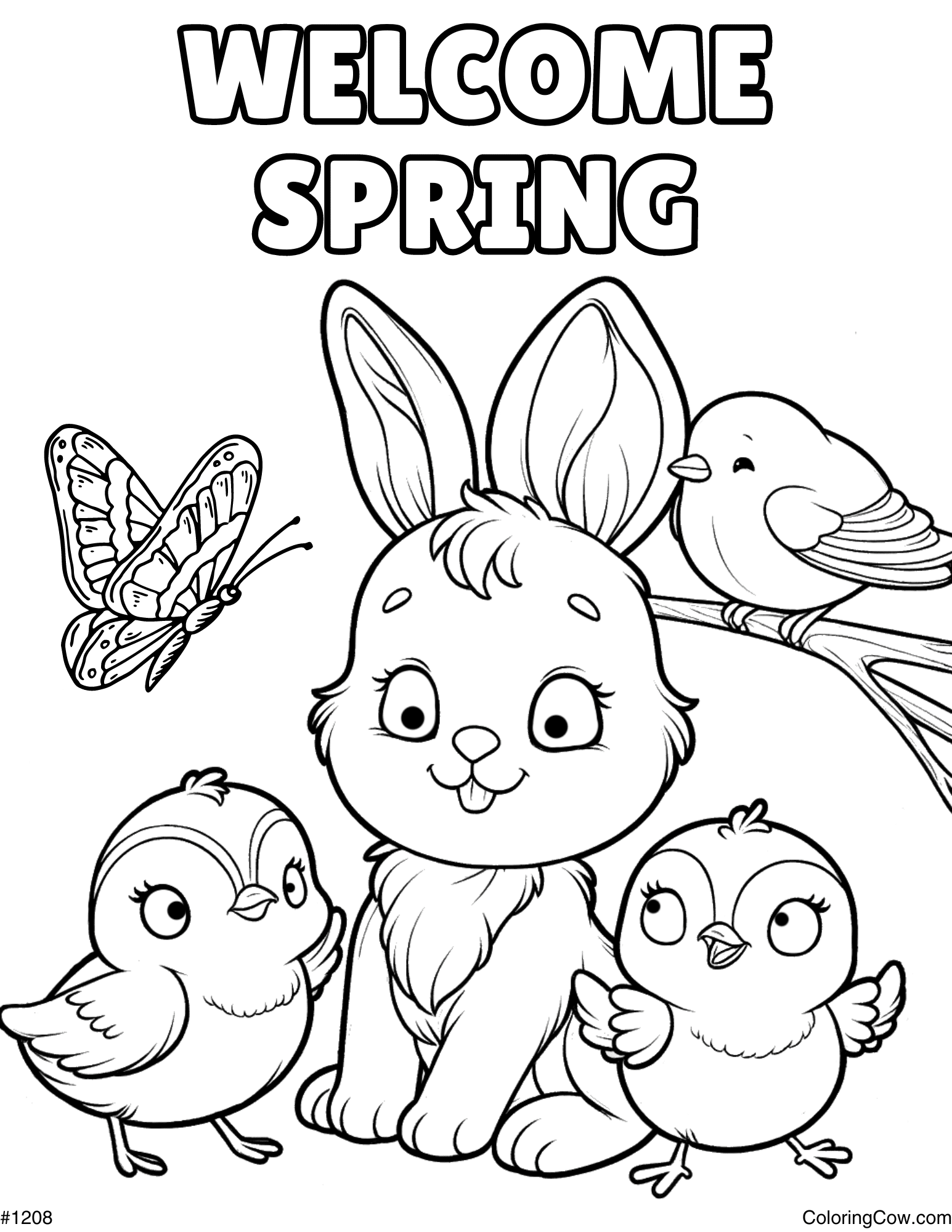 Spring Coloring Page Spring Coloring Page