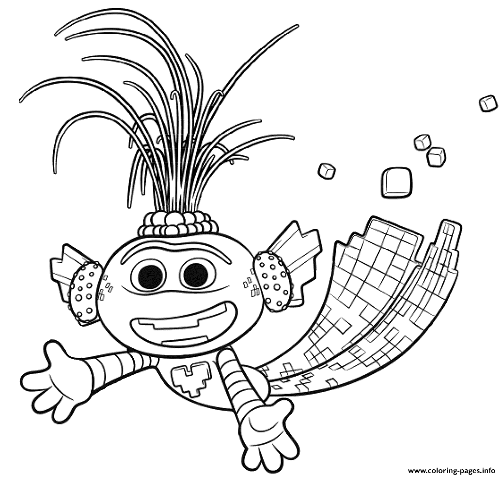 Trollex King Of Techno Trolls 2 Coloring Page Printable Coloring Home