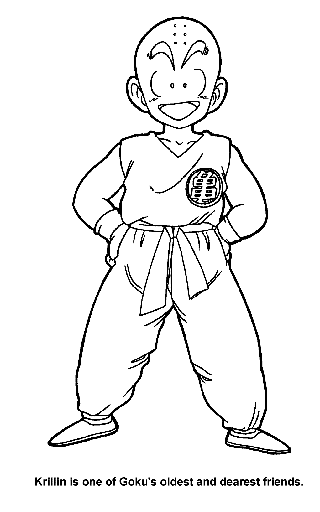 Krillin From Dragon Ball Z Coloring Page Ball Z Coloring Page Page For