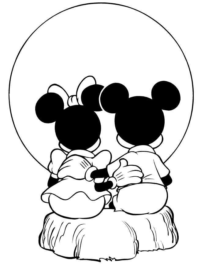 Minnie Mouse Outline - Coloring Home