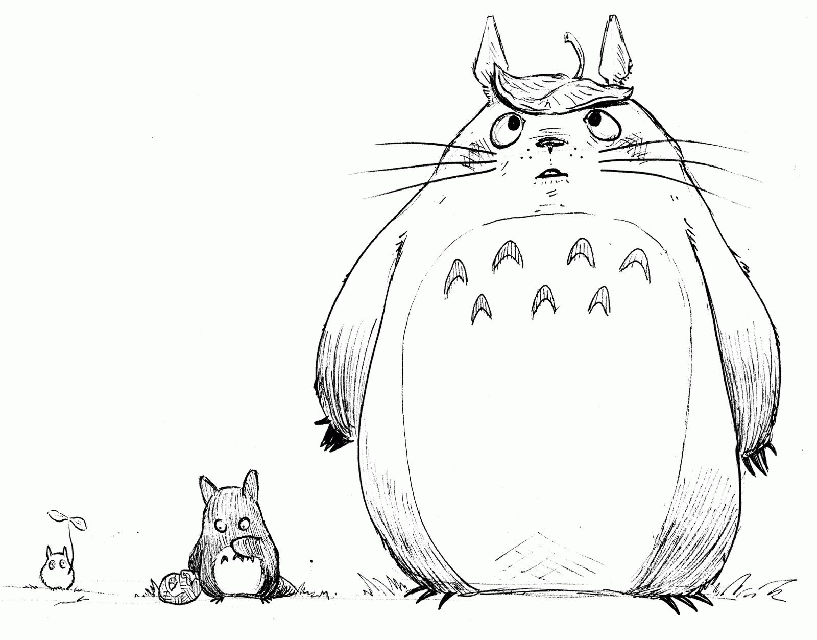 Totoro Coloring Page Coloring Home