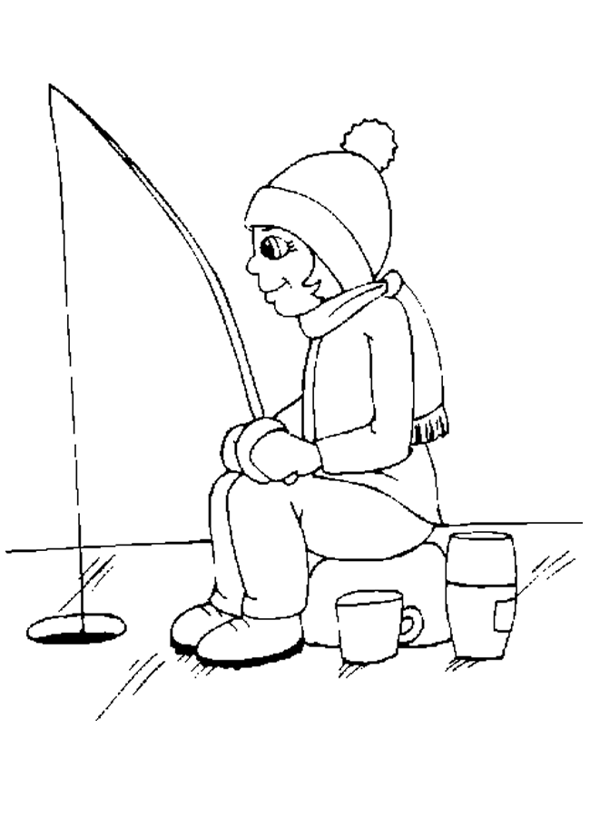 Coloring Pages Fishing Coloring Home