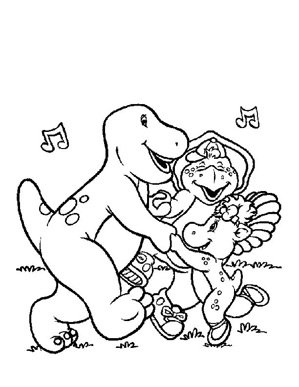 Coloring Pages Cartoon » Barney (550) Barney And Friends Coloring