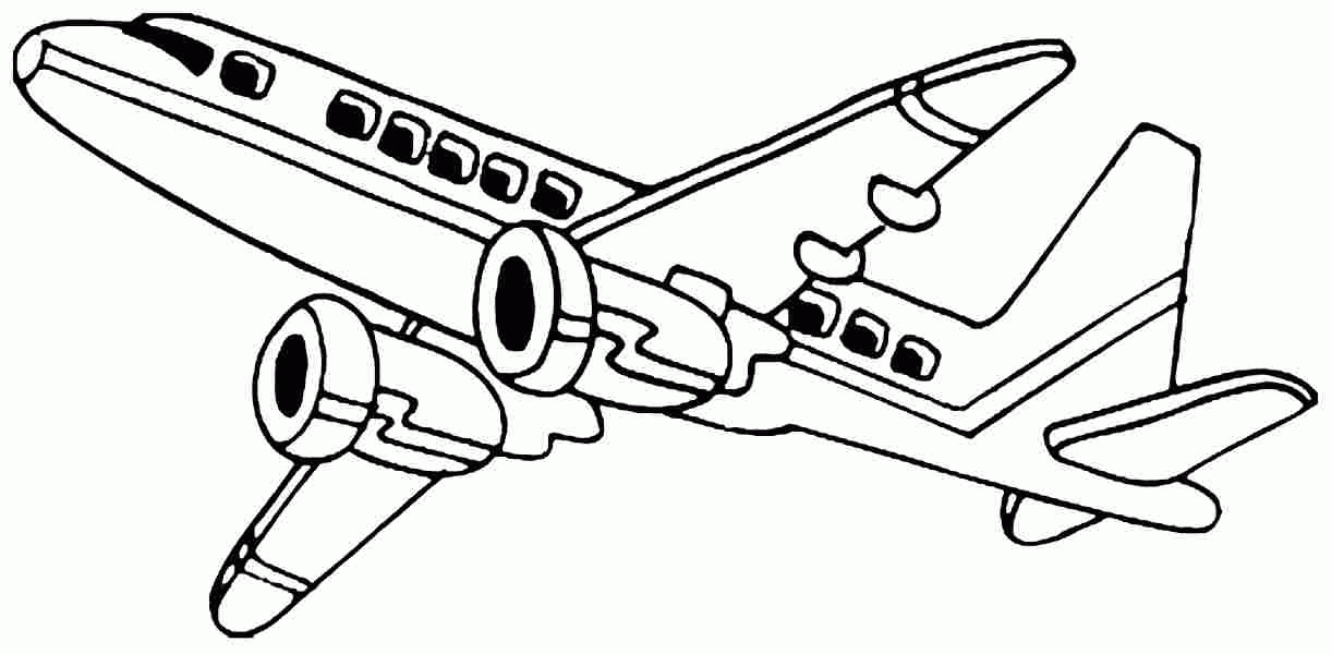 Airplane Pattern Coloring Page Air Transportation Preschool.