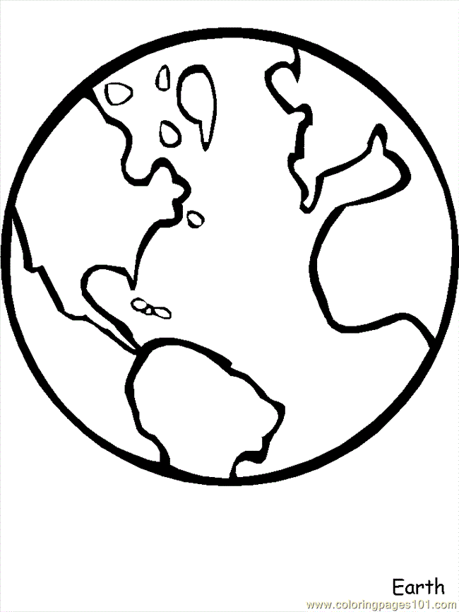 Printable Earth Coloring Page - Coloring Home