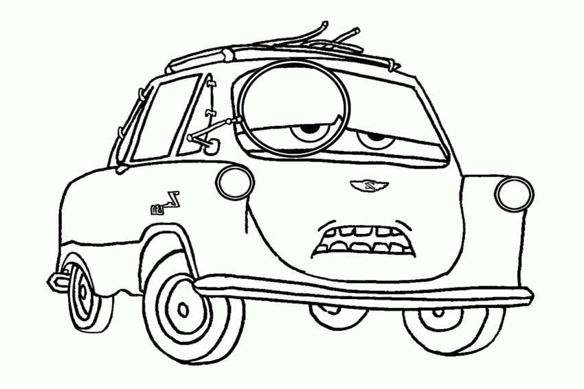 cars characters coloring pages