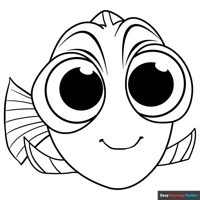 Baby Dory From Finding Dory Coloring Coloring Home
