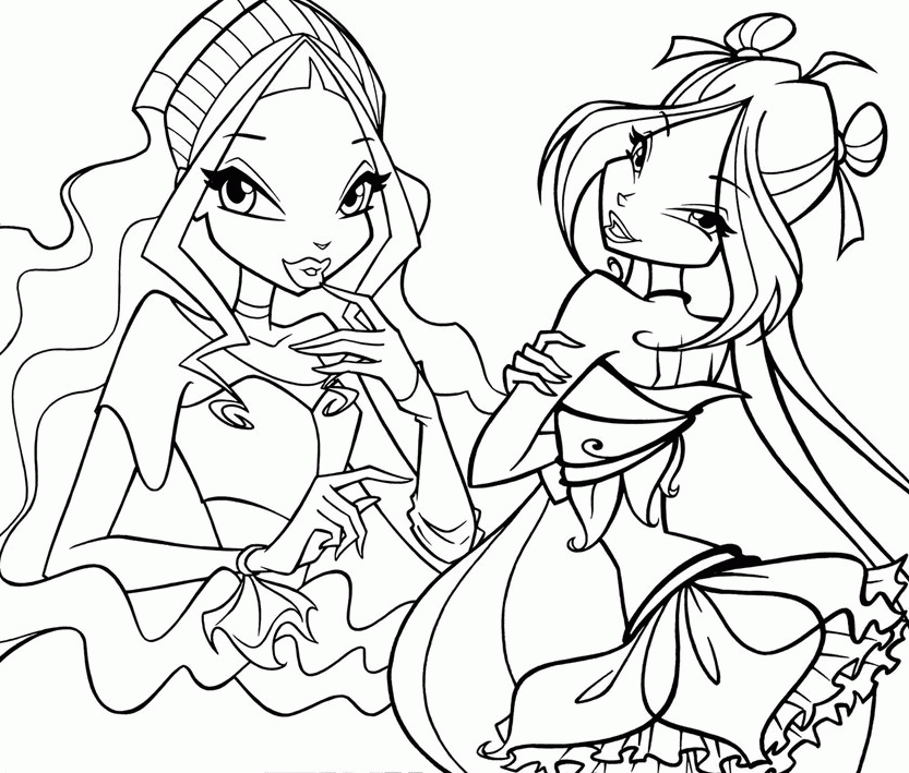 Winx Club Coloring Pages Enchantix Coloring Home