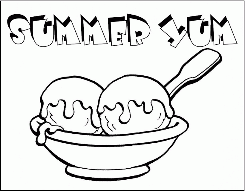 Ice Cream Shop Coloring Pages