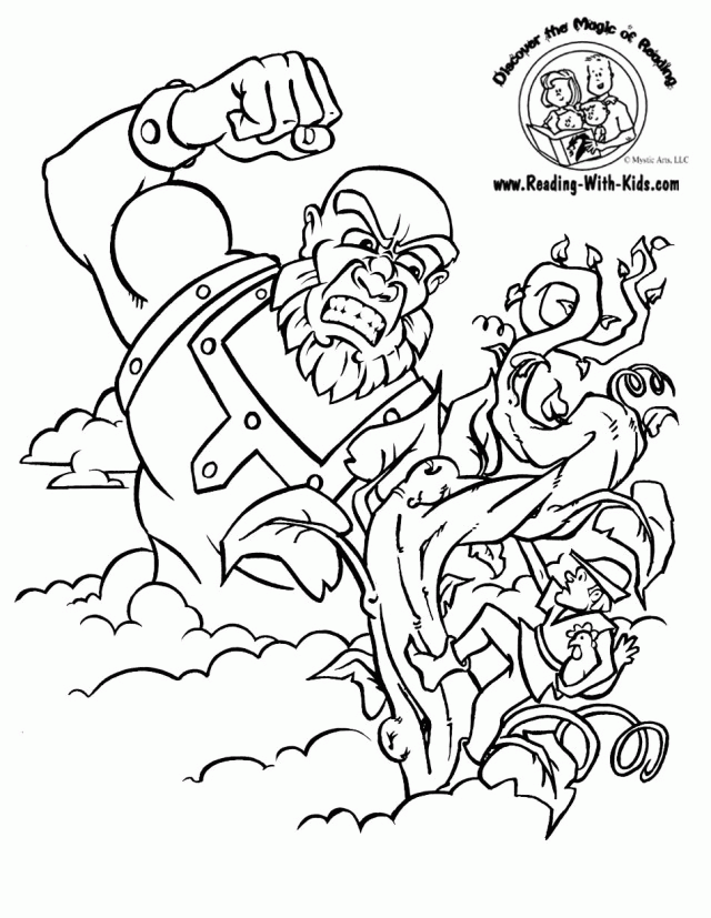 Jack And The Beanstalk Coloring Page Coloring Home