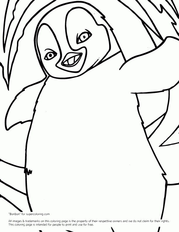 Happy Feet Coloring Page Coloring Home