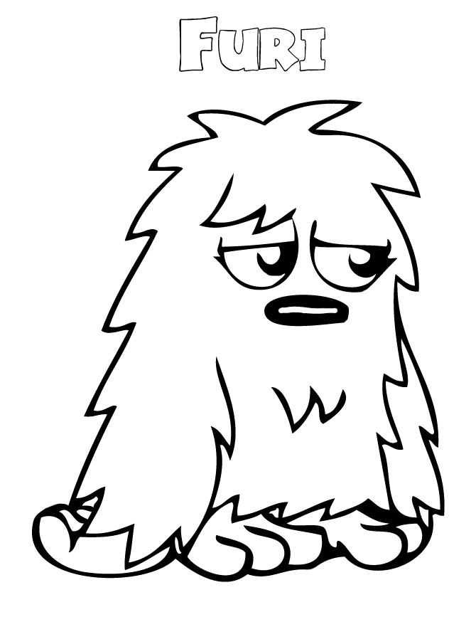 Cute Monster Coloring Pages Coloring Home