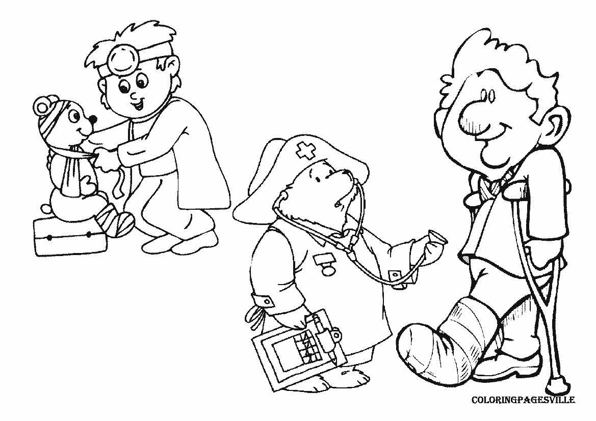 Doctor Coloring Pages For Preschoolers
