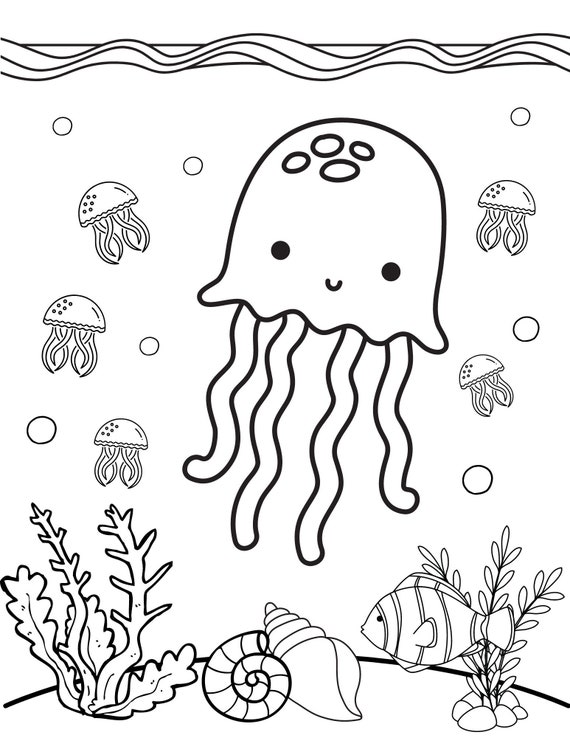 Under The Sea Coloring Page Sea Life Coloring Ocean Coloring Home