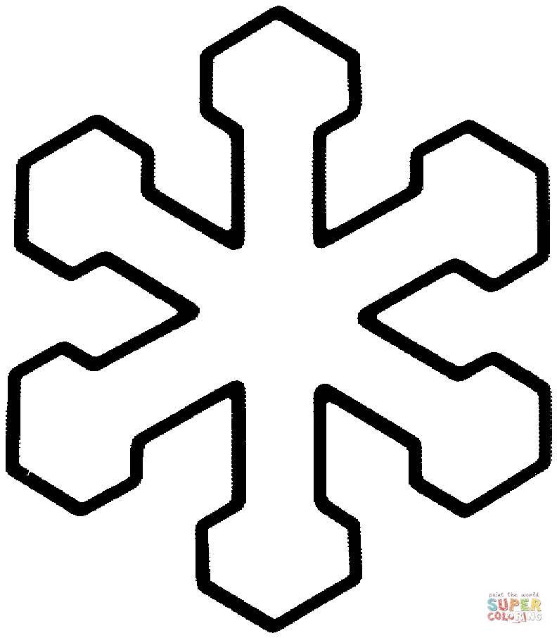 Simple Snowflake Coloring Pages Coloring Home