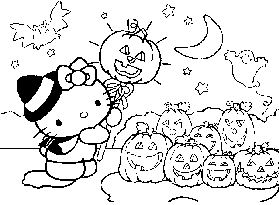 Halloween Kitty Coloring wjacobs