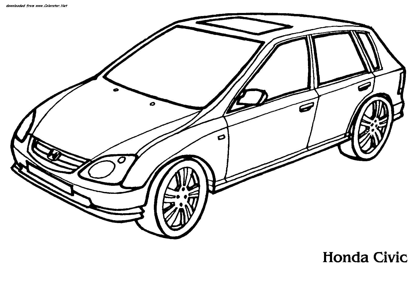 Transport Honda Coloring Pages