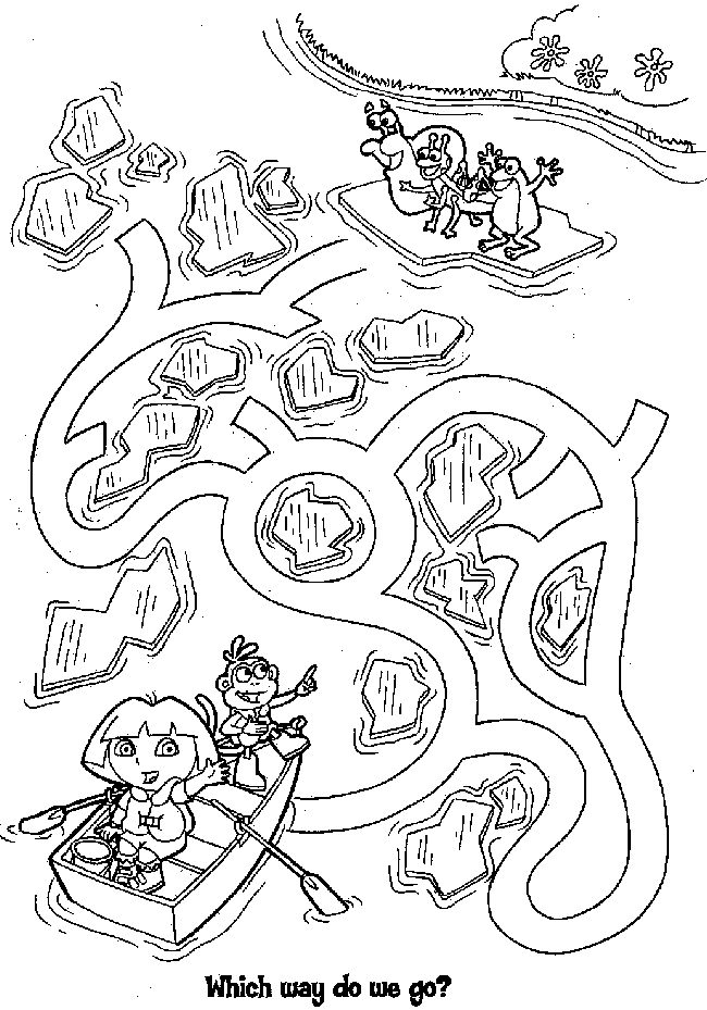 Dora The Explorer Map Coloring Pages Coloring Home