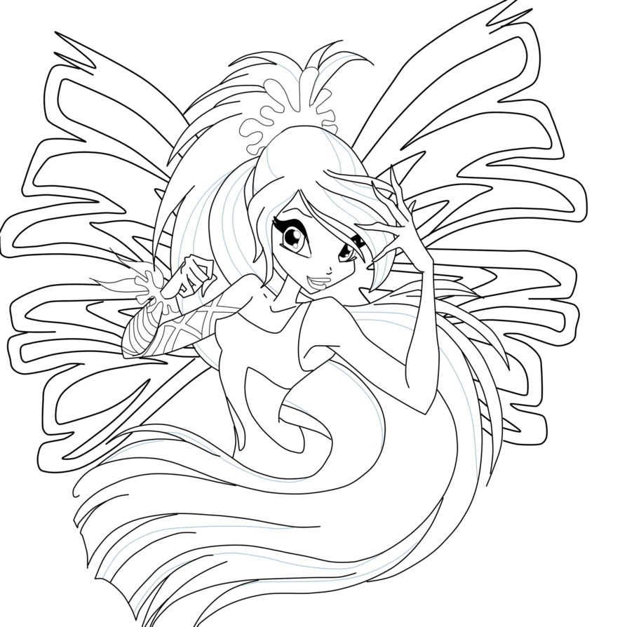 Winx Club Bloom Enchantix Coloring Pages Coloring Home