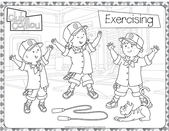 Exercise Coloring Sheet Coloring Pages