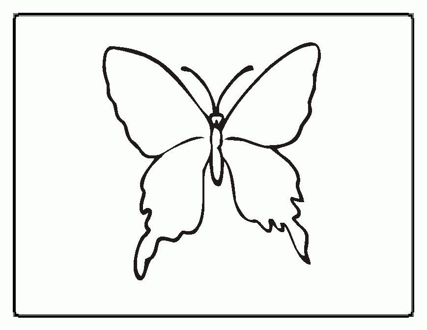 Simple Butterfly Coloring Page Coloring Home